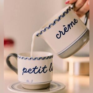 Anthropologie NIB Café Violette Handpainted Stoneware Creamer